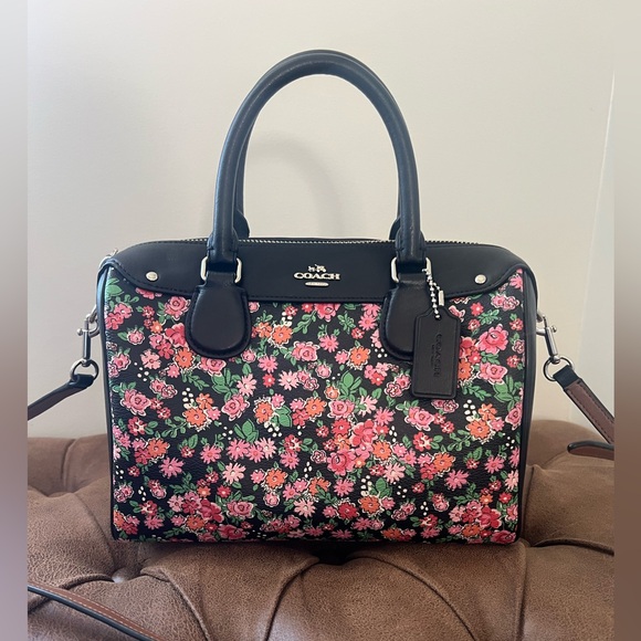 Coach Handbags - Coach Mini Bennett Satchel In Posey Cluster Floral Print